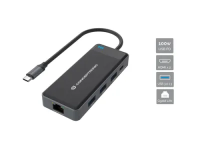 Conceptronic Docking USB-C DONN14G con 2x HDMI y USB-C PD 100W