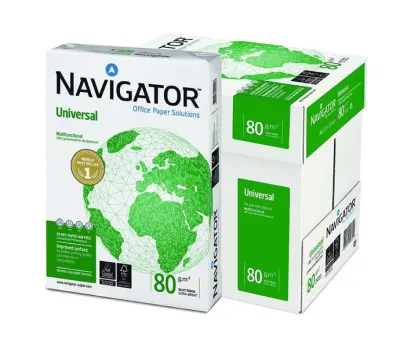 Navigator Papel Universal DIN A4 80g Paquete 500 Hojas Blanco - Caja 5 Unidades