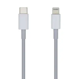 Aisens Cable USB Type C a Lightning 2A 20cm Carga Rápida Blanco