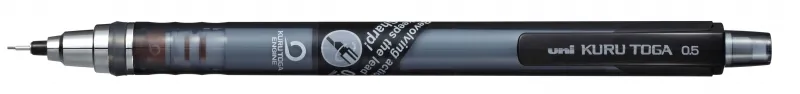 Uni-ball Kuru Toga M5-450T Portaminas 0.5mm con Sistema de Mina Giratoria y Goma de Borrar Negra