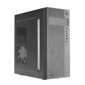 CAJA ATX SEMITORRE TACENS FERROX BLACK FRONTAL CON DISEÑO DE REJILLA BAHIA EXTERNA 5.25" 2xUSB 3.0 1xUSB 2.0 SIN FUENTE DE ALIMENTACION