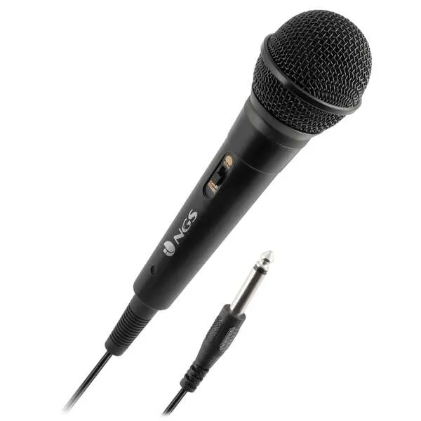Ngs Singer Fire Microfono - Boton On/Off - Jack De 6.3Mm - Cable De 3M - Color Negro