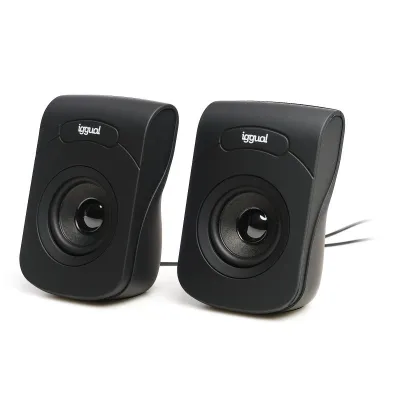 iggual Altavoces 2.0 6W con Conexión Mini-Jack y USB