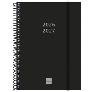 FINOCAM AGENDA ESPIRAL 18M E10-155X212MM SVH TAPAS PP NEGRO 2026-2027
