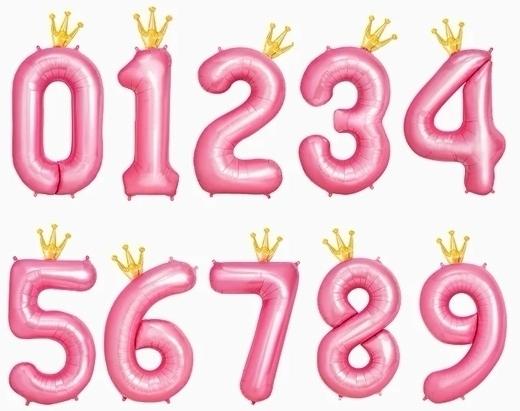 Oh Yeah Globo Poliamida Nº6 Con Corona 115Cm Rosa Pastel Y Oro