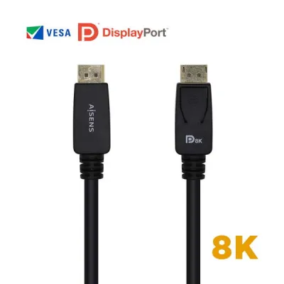 Aisens Cable DisplayPort V1.4 8K@60Hz DP/M-DP/M 3.0m Negro