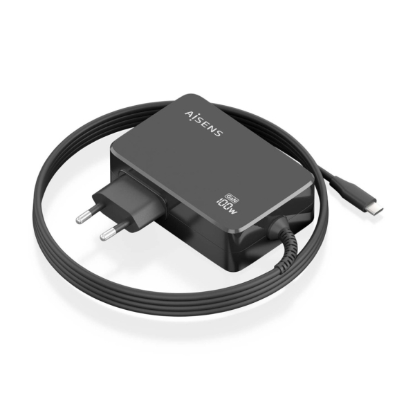 Aisens Cargador De Portatil Gan Usb-C/Pd 100W Pd3.0 - Cable De 1.80M - Color Negro