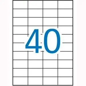 Apli Etiquetas Adhesivas 52,5X29,7mm Inkjet/Láser 40 X 100H Blancas