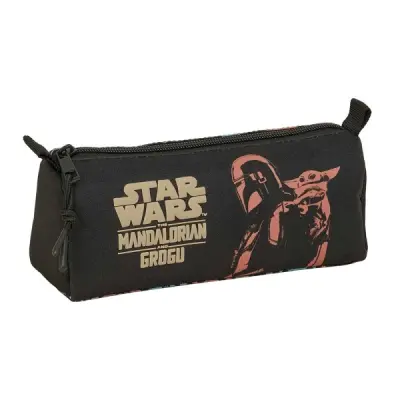 Safta Portatodo Mandalorian y Grogu con Cremallera - 21x8x7cm - Negro