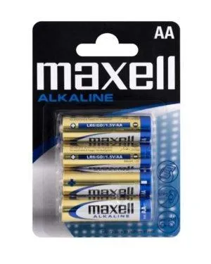 Maxell Pilas Alcalinas AA LR06 - Pack de 4 Unidades