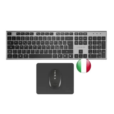Tacens Zenith Wireless Teclado, Mouse y Alfombrilla - Italiano Negro