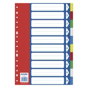 Dohe Separadores Autoadhesivos para Archivadores - 120 Micras - Multitaladro 16 Perforaciones