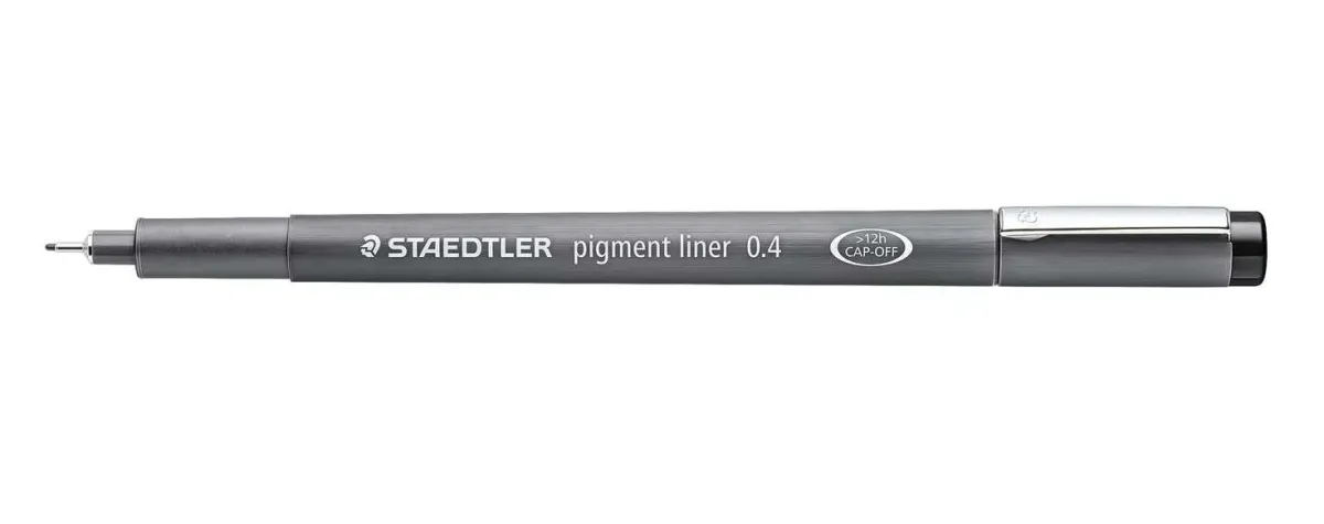 Staedtler Pigment Liner 308 Rotulador Calibrado - Trazo 0.4Mm - Secado Rapido - Color Negro