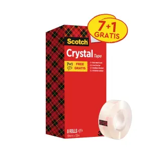 Scotch Pack de 8 Cintas Adhesivas Transparente 19mm x 33m Promoción 7 + 1 Gratis