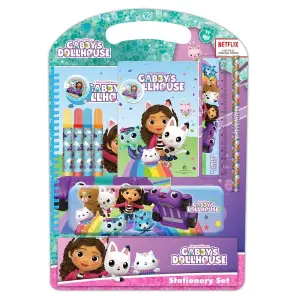 Safta Gabby's Dollhouse Pack Escolar con Plumier Metálico y Accesorios Rosa