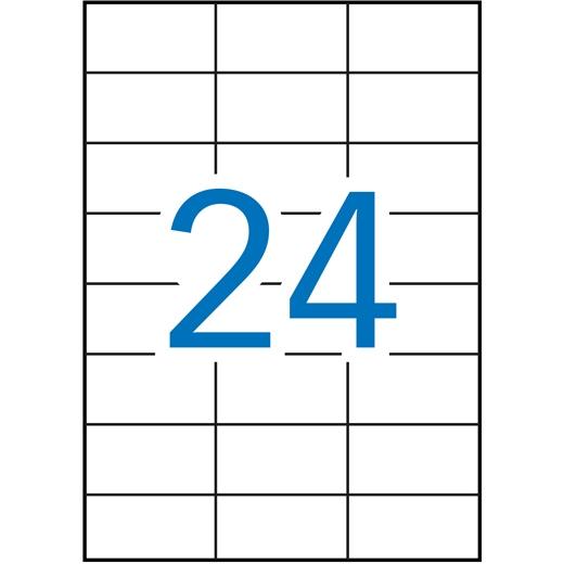 Apli Etiquetas Adhesivas 70X37Mm Inkjet/Láser C/Rectos 24 X 100H Blanco