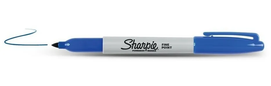 SHARPIE MARCADOR PERMANENTE FINE PUNTA REDONDA 0.9MM AZUL