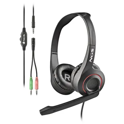 NGS MSX10 Pro Headset Estéreo 20Hz/105dB - Negro/Rojo