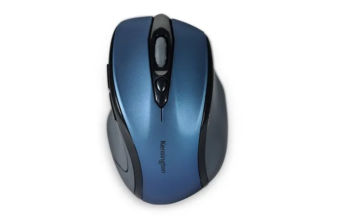 Kensington Pro Fit Raton Inalambrico 2,4Ghz 1600Dpi - Sensor Optico 1750Ppp - 5 Botones - Uso Diestro - Tamaño Mediano Ergonomico - Color Azul/Negro
