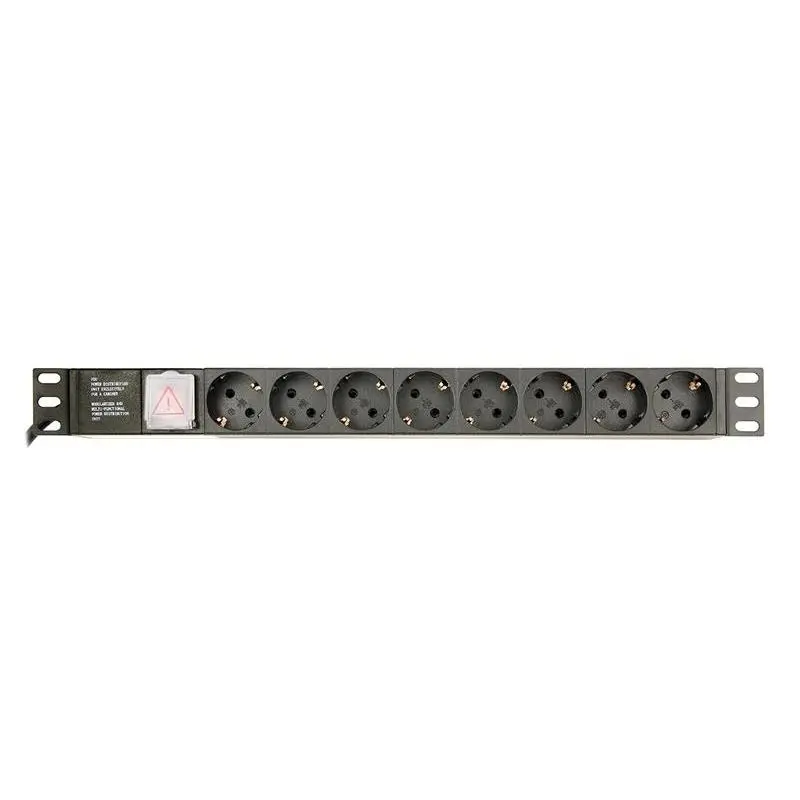 Gembird EG-PDU-014 Unidad De Distribución De Energía PDU 8 Salidas AC 1U Negra