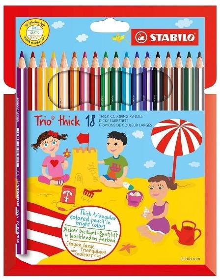 Stabilo Lápices De Colores Trio Thick C/Surtidos Estuche 18 Ud
