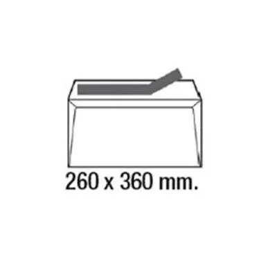 Sam Sobre A-40495 Autoadhesivo Con Tira De Silicona 260X360 100 Gramos Offset Blanco 250 Sobre
