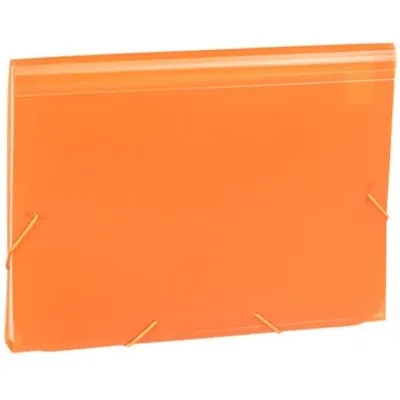 Carchivo Clasificador Acordeón Folio 13 Dptos con Goma PP Translúcido Naranja