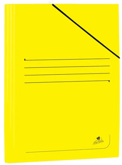 Mariola Carpeta de Cartón Plastificado 500gr/m2 34x25cm Cierre Goma Elástica Amarillo