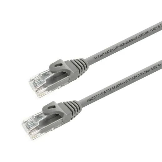 Aisens Cable De Red Latiguillo Rj45 Lszh Cat.6A 500Mhz Utp Awg24 Gris 1,0M