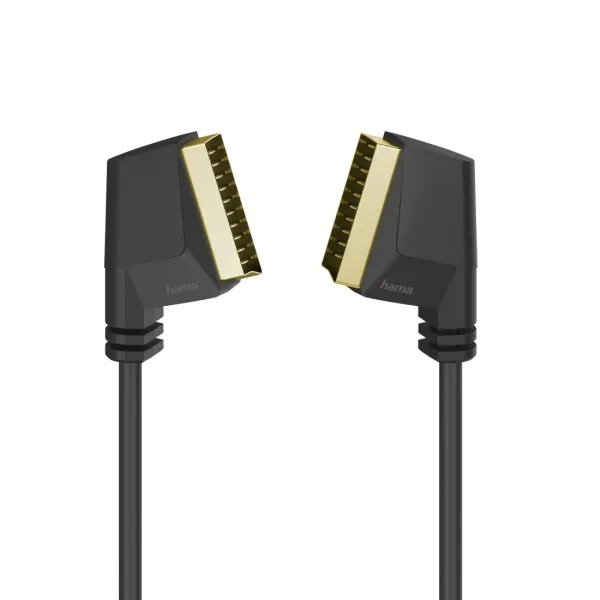 Hama Cable De Audio Y Video 1.5m 2x Euroconector Scart Contactos Chapados En Oro Negro