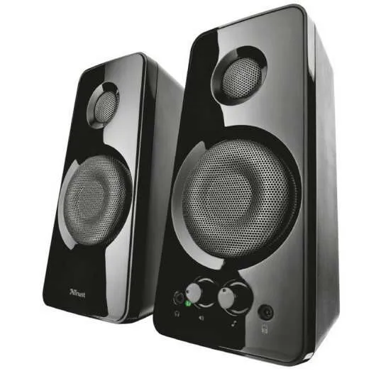 Trust Altavoces 2.0 Tytan 18W RMS Autoalimentado USB Conexión Frontal Auriculares Negro