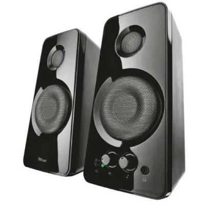 Trust Altavoces 2.0 Tytan 18W RMS Autoalimentado USB Conexión Frontal Auriculares Negro