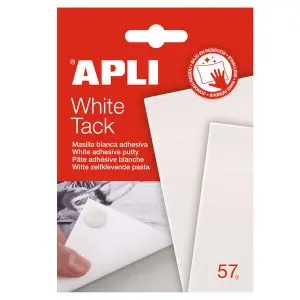 Apli Tack Masilla Blanca 57g - Adhesivo Reutilizable Sin Residuos