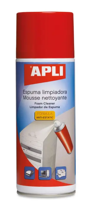Apli Espuma Limpiadora Antiestática 400ml para Electrónica - Mejora Rendimiento y Vida Útil