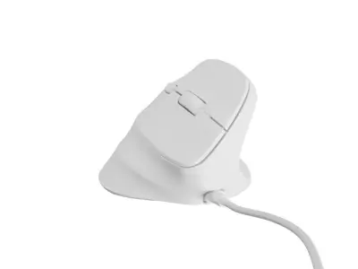Natec Crake 2 Pro Ratón Óptico Vertical 12.800 DPI Programable Ergonomico RGB Blanco