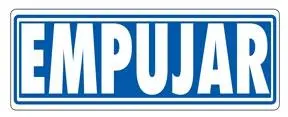 ARCHIVO 2000 SEÑAL "EMPUJAR" 175X65 PVC GRIS