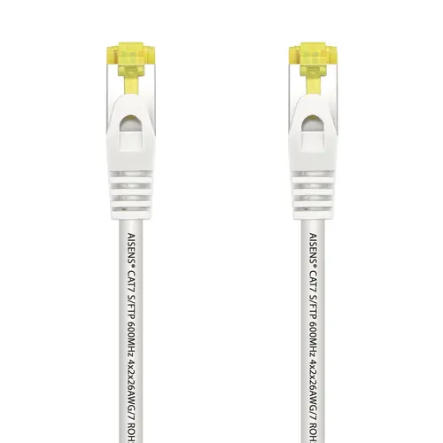 Aisens Cable De Red Latiguillo Rj45 Lszh Cat.7 600 Mhz S/Ftp Pimf Awg26 - 0.5M - Color Blanco