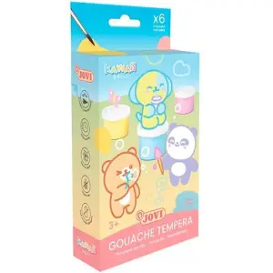 Jovi Témpera Kawaii Estuche 6 Botes 35ml Con Pincel Colores Surtidos Pastel