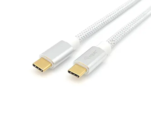 Cable Usb-C A Usb-C 0.5M Equip 128355 Transferencia 10G 5A (100W) Color Blanco