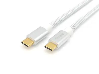 EQUIP Cable USB-C a USB-C 0.5M 10G 5A (100W) Color Blanco
