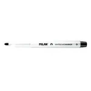 Milan Rotuladores para Pizarra Blanca Borrables, Punta Redonda 3.7 mm, Color Negro