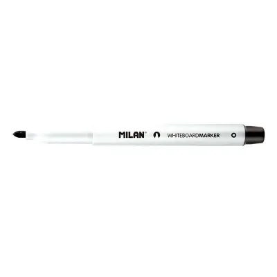 Milan Rotuladores Para Pizarra Blanca Con Punta Redonda - Punta 3.7 Mm - Tinta A Base De Alcohol - Borrable En Seco - Color Negro