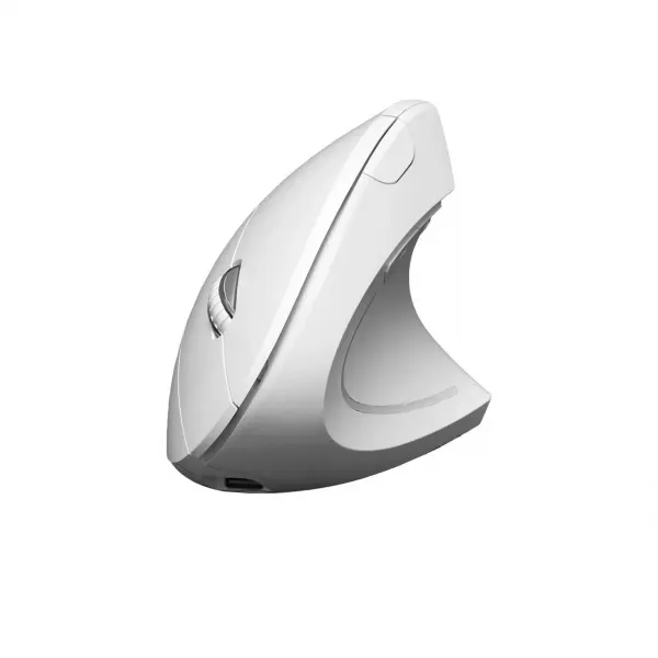 Subblim Glide Vertical Ergo Dual Raton Vertical Bluetooth, Usb 2.4Ghz 4000Dpi - 5 Botones - Uso Diestro - Color Blanco