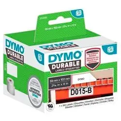 Dymo Etiqueta Adhesiva Durable Blanca 59mm x 102mm para Rotuladora Label Writer (Rollo 300ud)