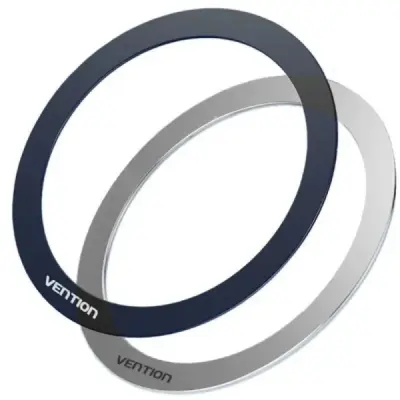 Vention Pack de 2 Anillos para Soportes Magnéticos Adhesivos Doble Cara Metal Gris