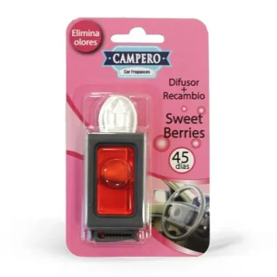 Vinfer Ambientador Membrana Coche Campero Difusor Frutos Rojos con Recambio