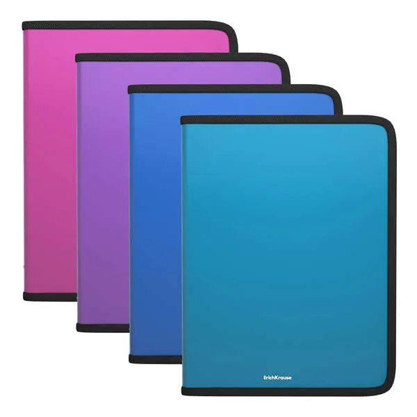 Erichkrause Carpetas Con Cremallera Matt Vivid - A4+ - Colores Surtidos