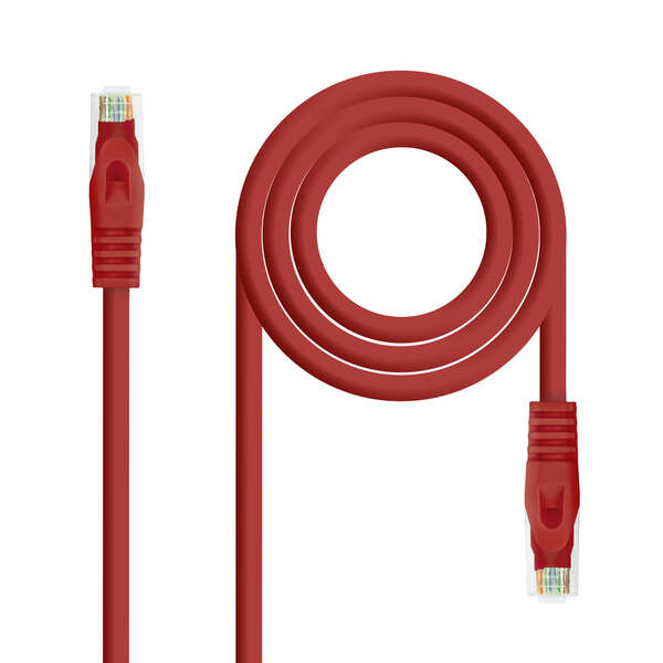 Nanocable Cable De Red Latiguillo Rj45 Lszh Cat.6A Utp Awg24 3M - Color Rojo