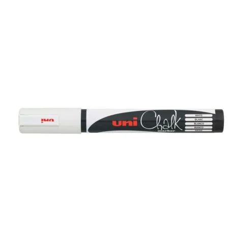 Uni-ball PWE-3MS Marcador de Tiza Líquida 0.7mm Punta Cónica Color Blanco
