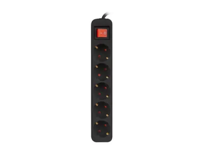 Lanberg Base Múltiple 1,5m 5 Salidas AC Interior Negro